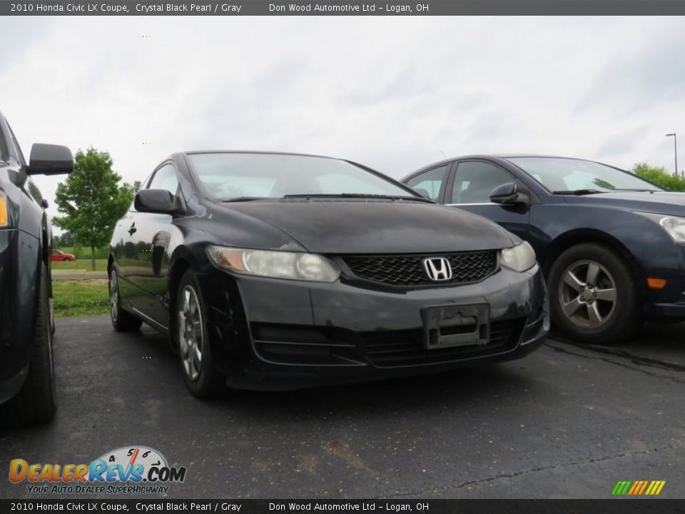 2010 Honda Civic LX Coupe Crystal Black Pearl / Gray Photo #1