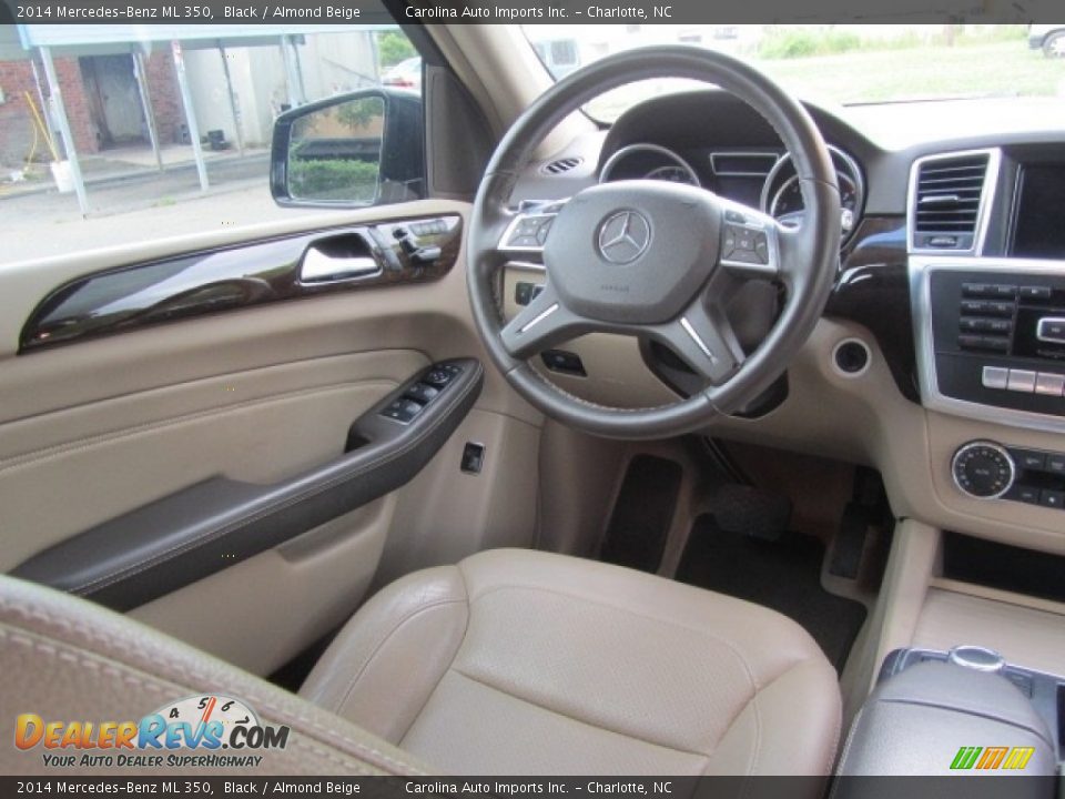 2014 Mercedes-Benz ML 350 Black / Almond Beige Photo #12