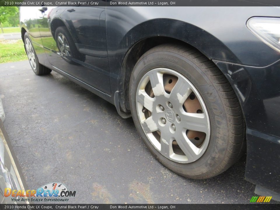 2010 Honda Civic LX Coupe Crystal Black Pearl / Gray Photo #3