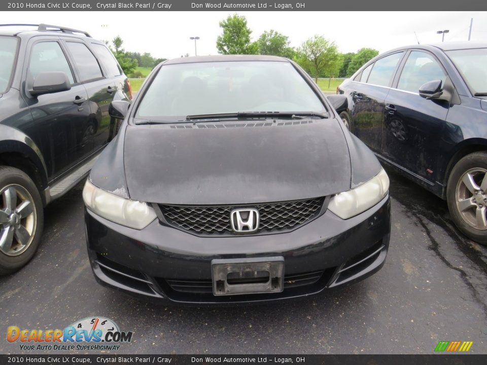 2010 Honda Civic LX Coupe Crystal Black Pearl / Gray Photo #5