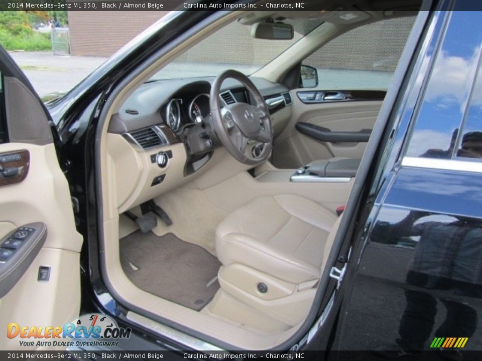 2014 Mercedes-Benz ML 350 Black / Almond Beige Photo #17