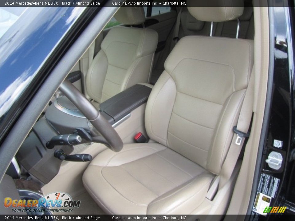 2014 Mercedes-Benz ML 350 Black / Almond Beige Photo #18