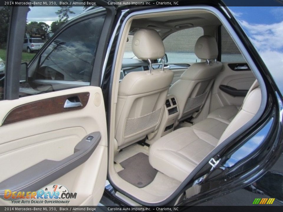 2014 Mercedes-Benz ML 350 Black / Almond Beige Photo #19