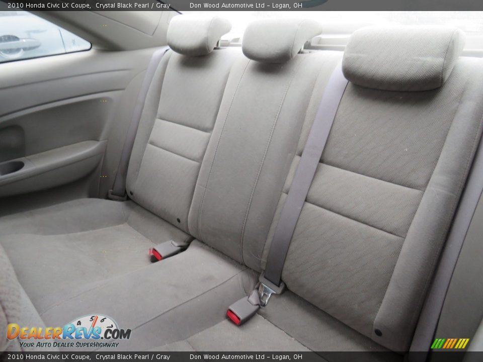 2010 Honda Civic LX Coupe Crystal Black Pearl / Gray Photo #10
