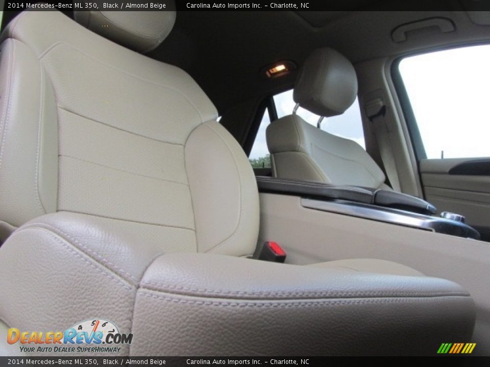 2014 Mercedes-Benz ML 350 Black / Almond Beige Photo #22