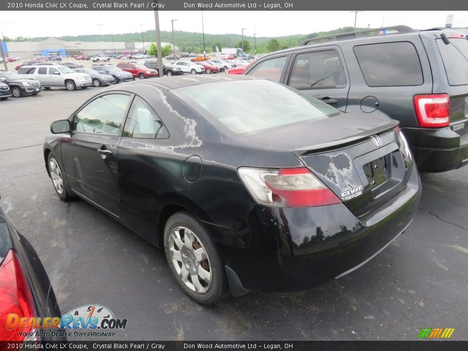 2010 Honda Civic LX Coupe Crystal Black Pearl / Gray Photo #13