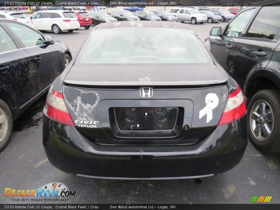 2010 Honda Civic LX Coupe Crystal Black Pearl / Gray Photo #14