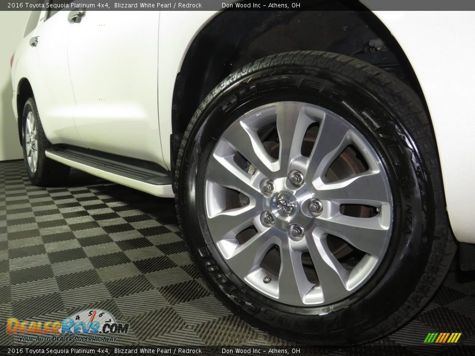 2016 Toyota Sequoia Platinum 4x4 Blizzard White Pearl / Redrock Photo #3