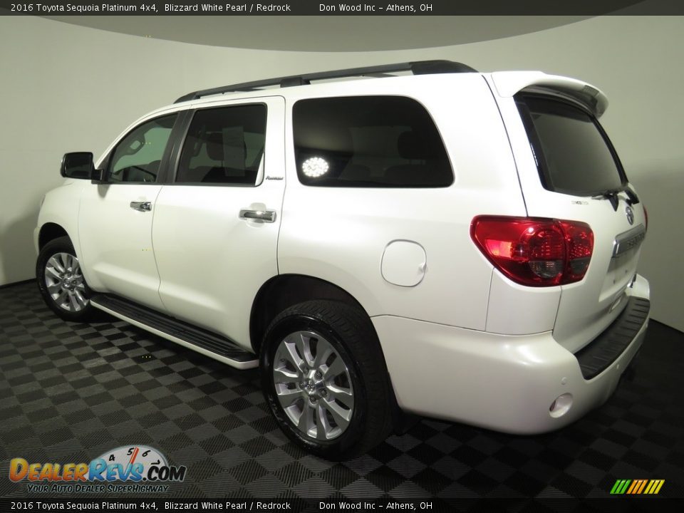 2016 Toyota Sequoia Platinum 4x4 Blizzard White Pearl / Redrock Photo #9