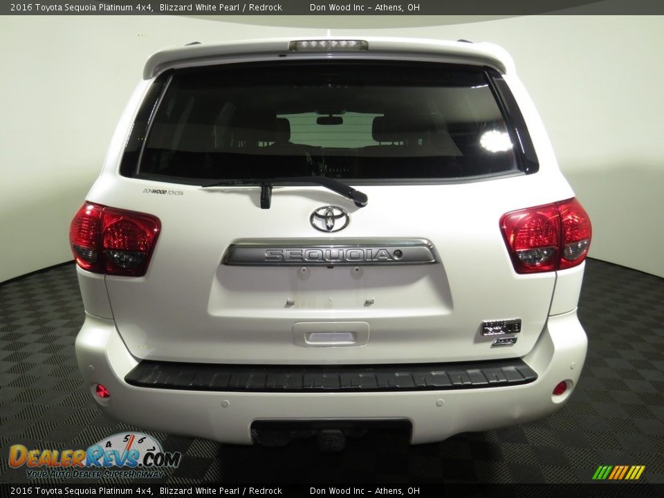 2016 Toyota Sequoia Platinum 4x4 Blizzard White Pearl / Redrock Photo #11