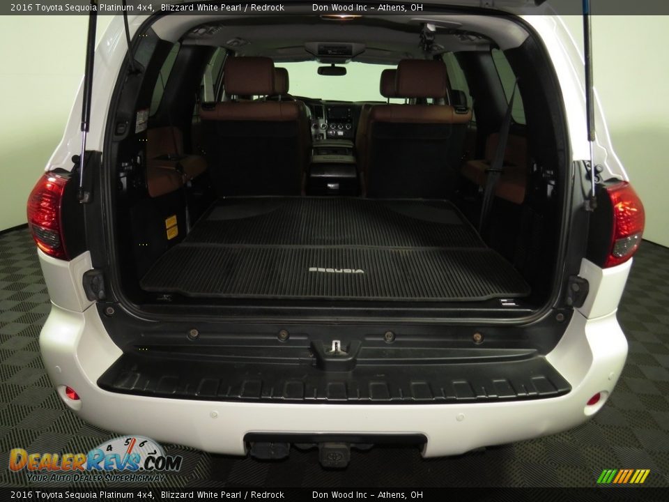 2016 Toyota Sequoia Platinum 4x4 Blizzard White Pearl / Redrock Photo #12