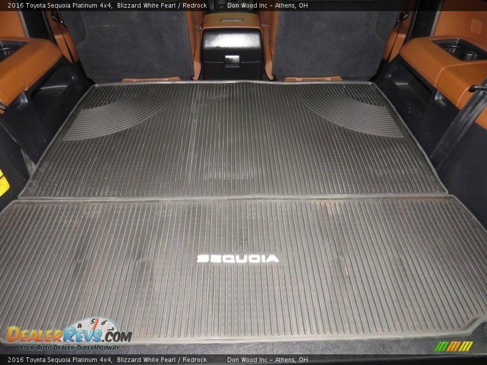 2016 Toyota Sequoia Platinum 4x4 Blizzard White Pearl / Redrock Photo #13