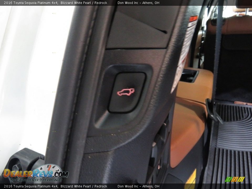 2016 Toyota Sequoia Platinum 4x4 Blizzard White Pearl / Redrock Photo #15