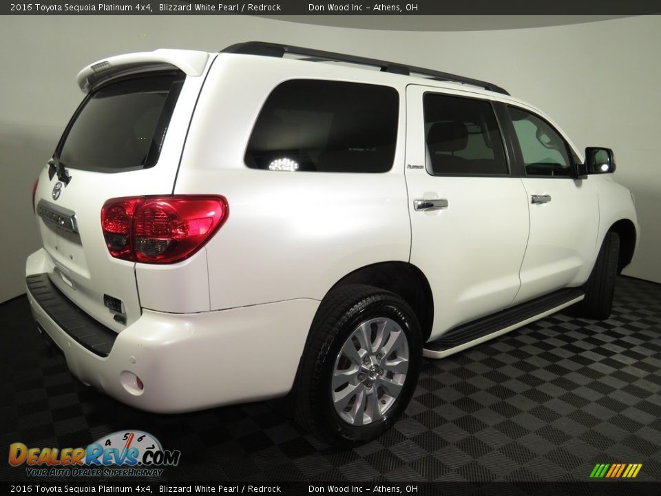 2016 Toyota Sequoia Platinum 4x4 Blizzard White Pearl / Redrock Photo #16