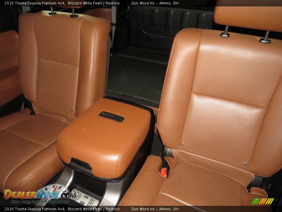 2016 Toyota Sequoia Platinum 4x4 Blizzard White Pearl / Redrock Photo #21
