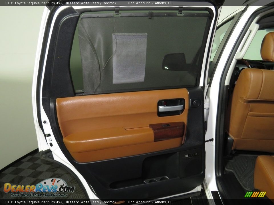 2016 Toyota Sequoia Platinum 4x4 Blizzard White Pearl / Redrock Photo #23