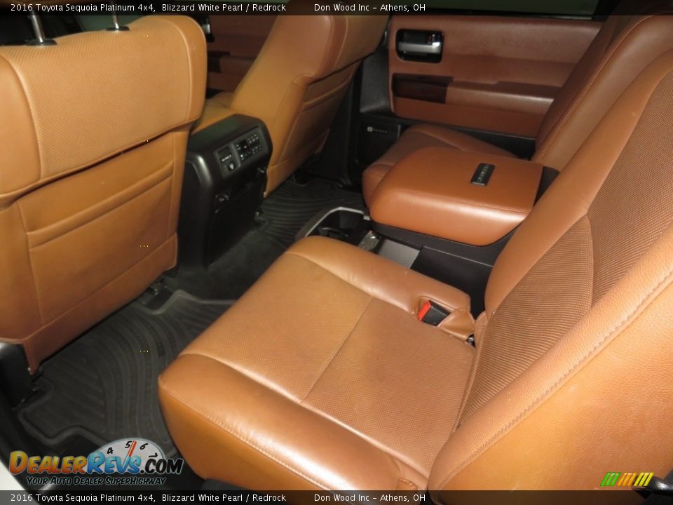 2016 Toyota Sequoia Platinum 4x4 Blizzard White Pearl / Redrock Photo #24