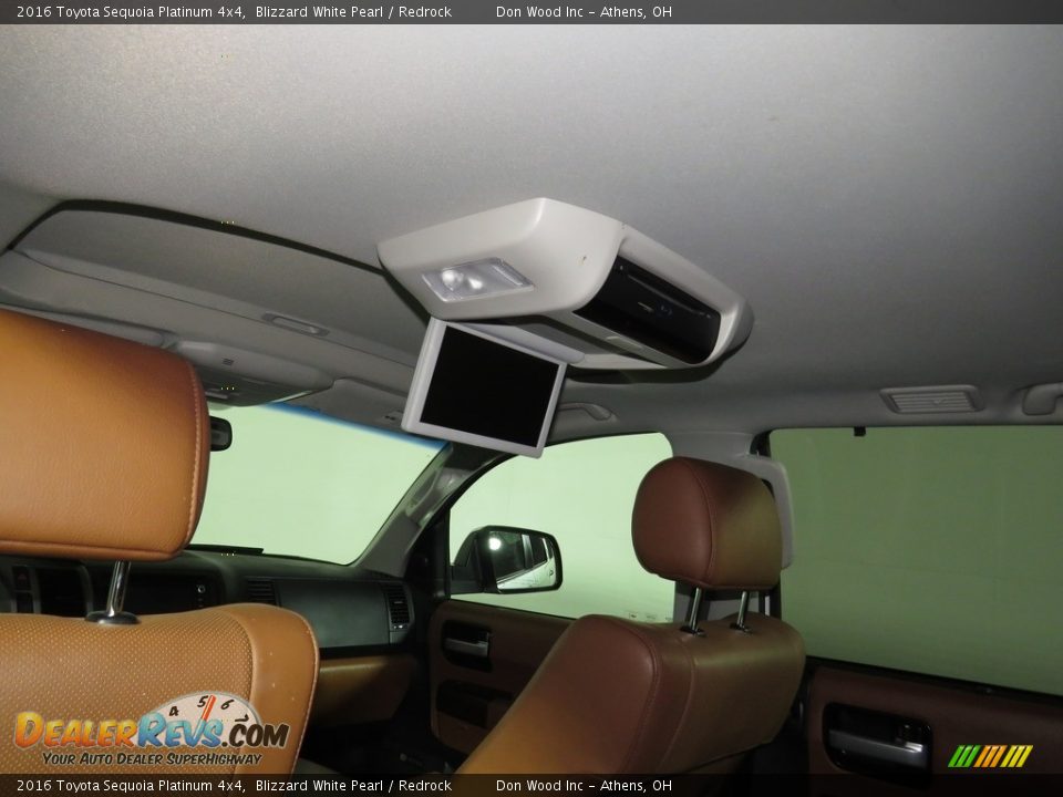 2016 Toyota Sequoia Platinum 4x4 Blizzard White Pearl / Redrock Photo #25