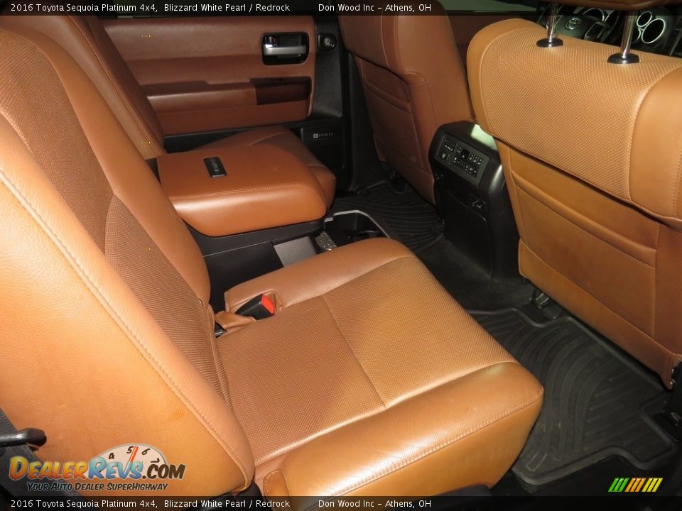 2016 Toyota Sequoia Platinum 4x4 Blizzard White Pearl / Redrock Photo #27