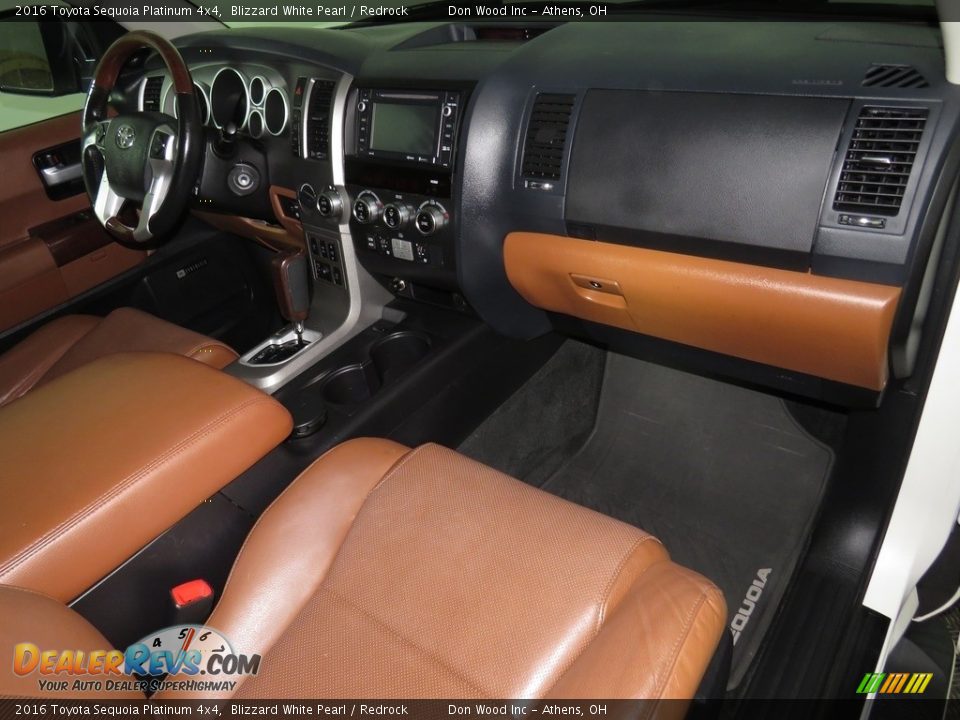 2016 Toyota Sequoia Platinum 4x4 Blizzard White Pearl / Redrock Photo #30
