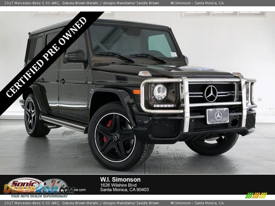 2017 Mercedes-Benz G 63 AMG Dakota Brown Metallic / designo Manufaktur Saddle Brown Photo #1