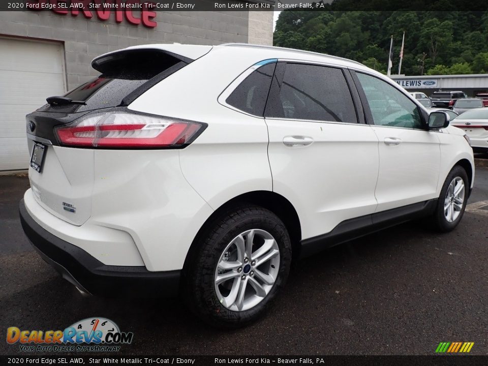 2020 Ford Edge SEL AWD Star White Metallic Tri-Coat / Ebony Photo #2