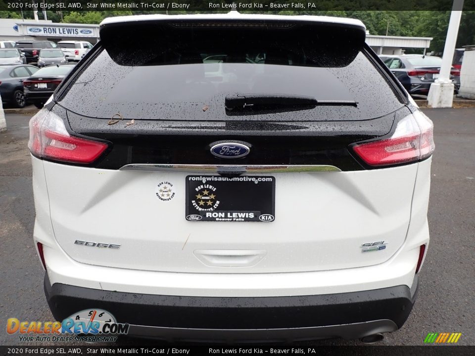 2020 Ford Edge SEL AWD Star White Metallic Tri-Coat / Ebony Photo #3