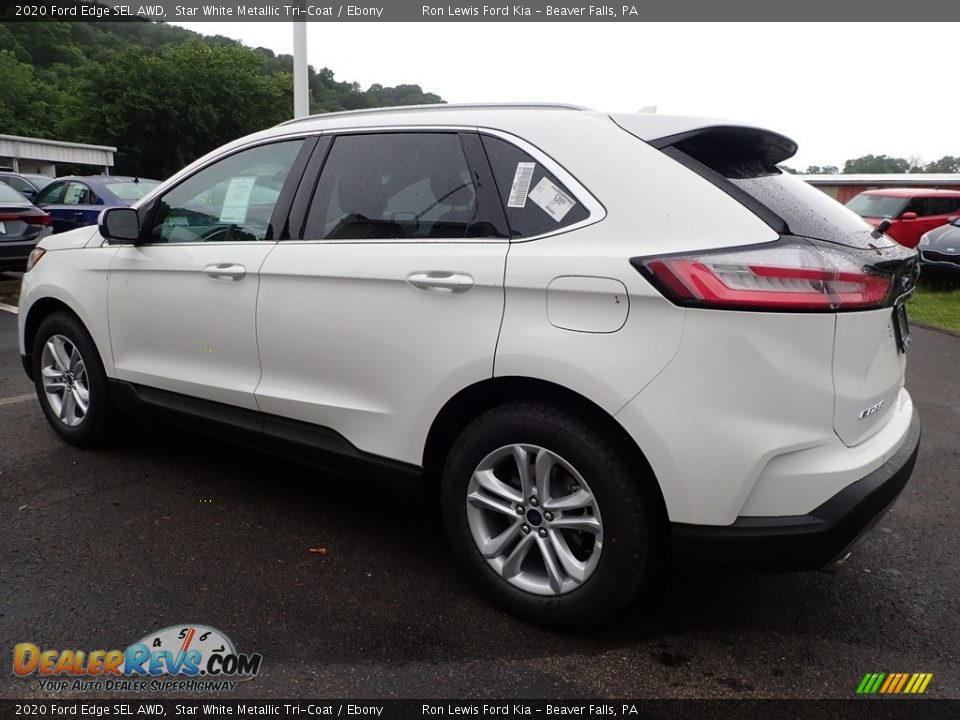2020 Ford Edge SEL AWD Star White Metallic Tri-Coat / Ebony Photo #5