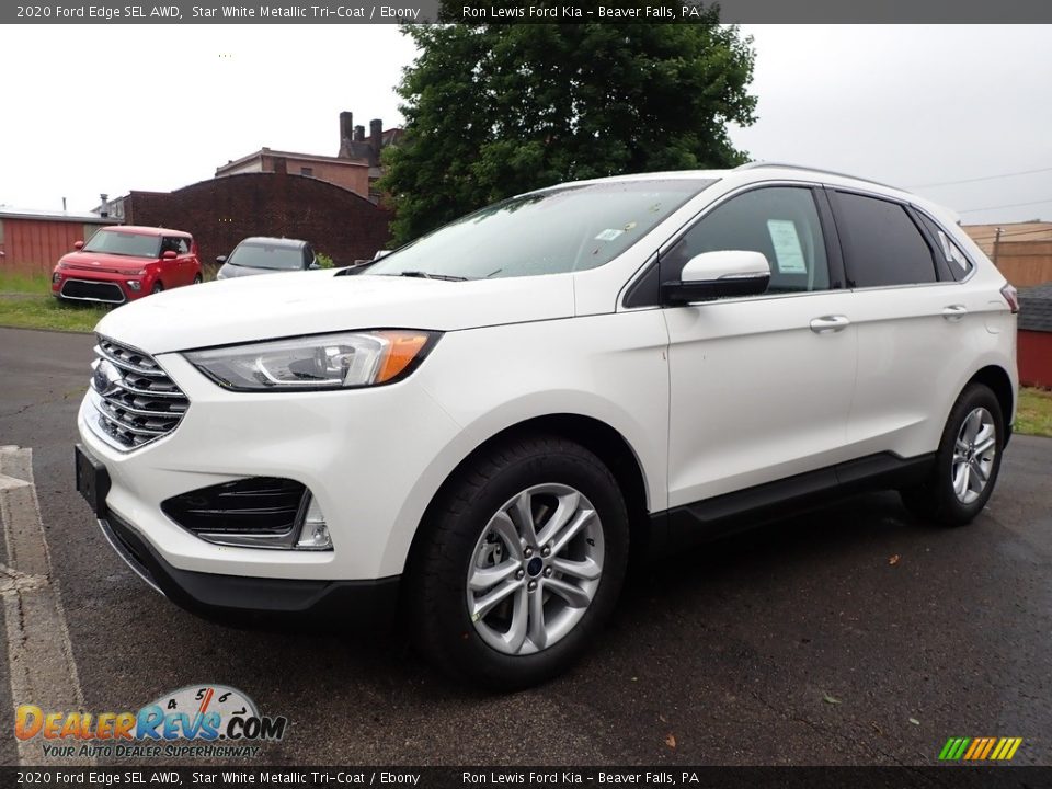 2020 Ford Edge SEL AWD Star White Metallic Tri-Coat / Ebony Photo #7