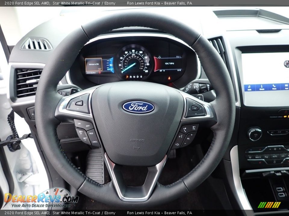 2020 Ford Edge SEL AWD Star White Metallic Tri-Coat / Ebony Photo #16