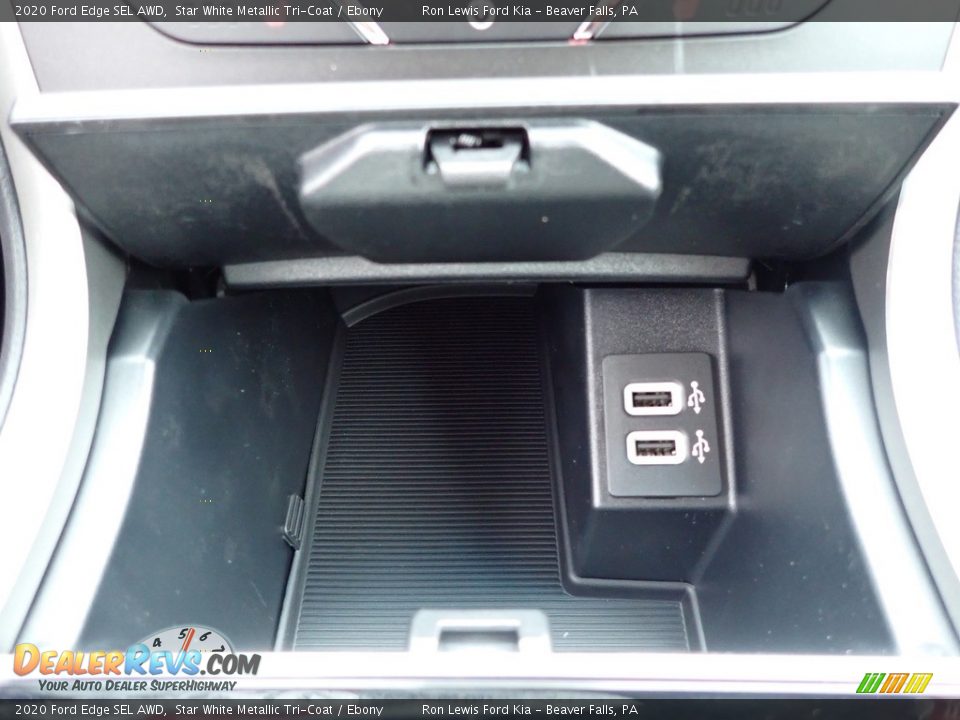 2020 Ford Edge SEL AWD Star White Metallic Tri-Coat / Ebony Photo #17