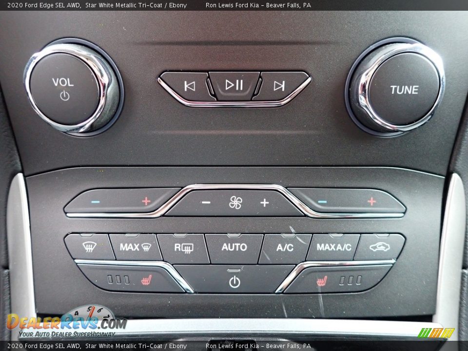 2020 Ford Edge SEL AWD Star White Metallic Tri-Coat / Ebony Photo #18