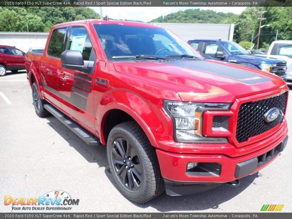 2020 Ford F150 XLT SuperCrew 4x4 Rapid Red / Sport Special Edition Black/Red Photo #3