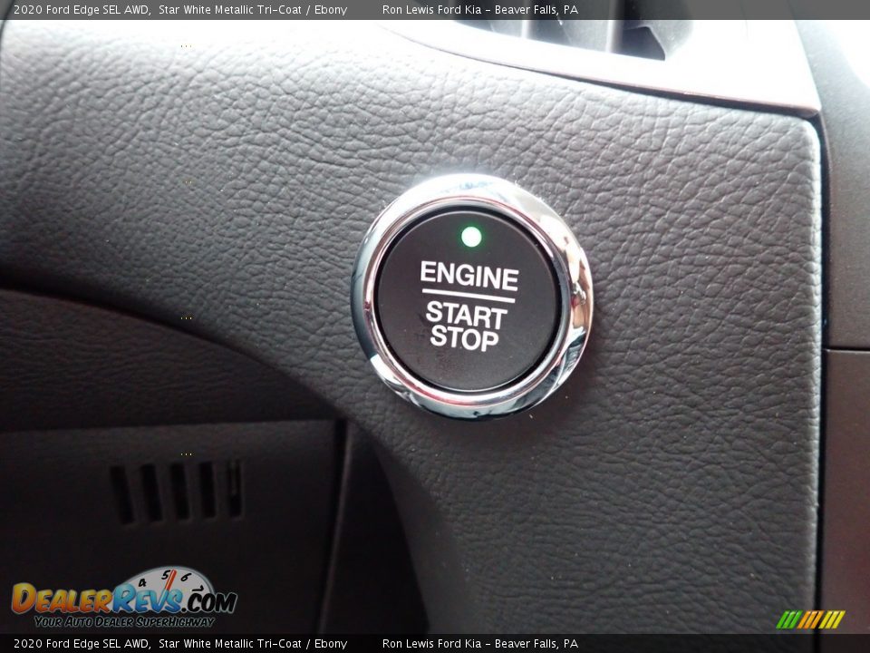 2020 Ford Edge SEL AWD Star White Metallic Tri-Coat / Ebony Photo #20