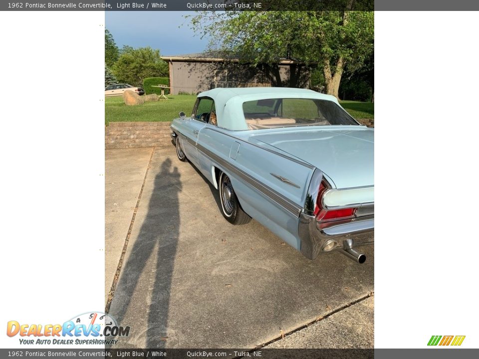 1962 Pontiac Bonneville Convertible Light Blue / White Photo #8