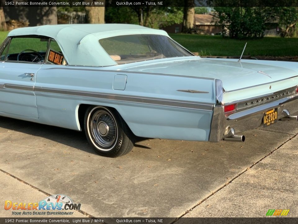 1962 Pontiac Bonneville Convertible Light Blue / White Photo #9