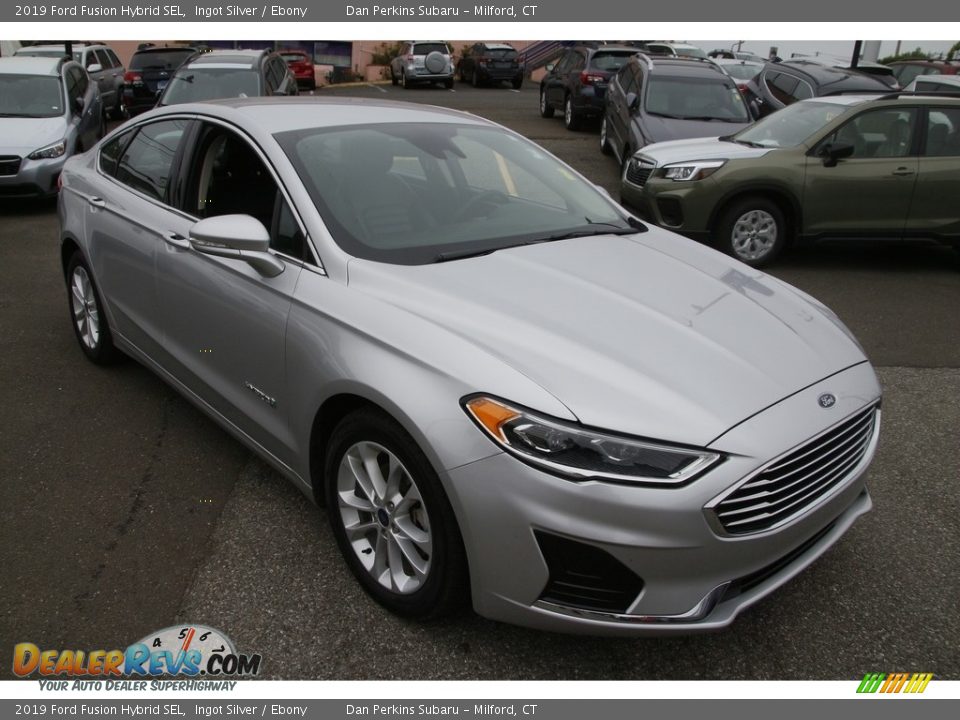 2019 Ford Fusion Hybrid SEL Ingot Silver / Ebony Photo #3