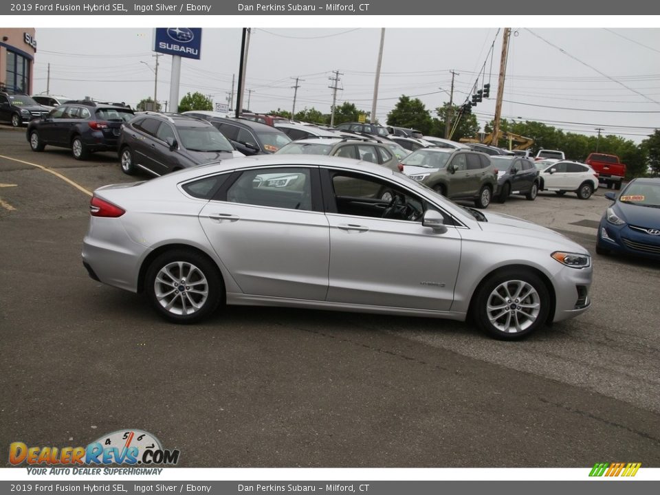 2019 Ford Fusion Hybrid SEL Ingot Silver / Ebony Photo #4