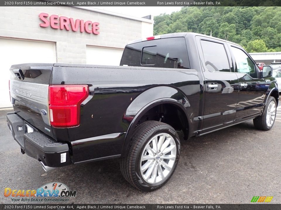 2020 Ford F150 Limited SuperCrew 4x4 Agate Black / Limited Unique Camelback Photo #2