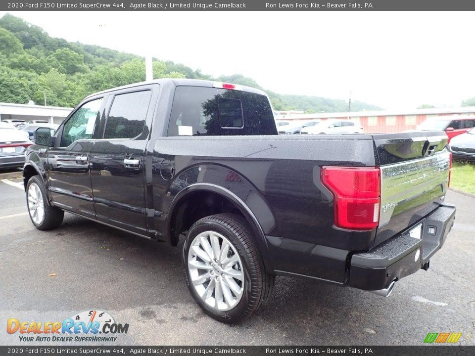 2020 Ford F150 Limited SuperCrew 4x4 Agate Black / Limited Unique Camelback Photo #4