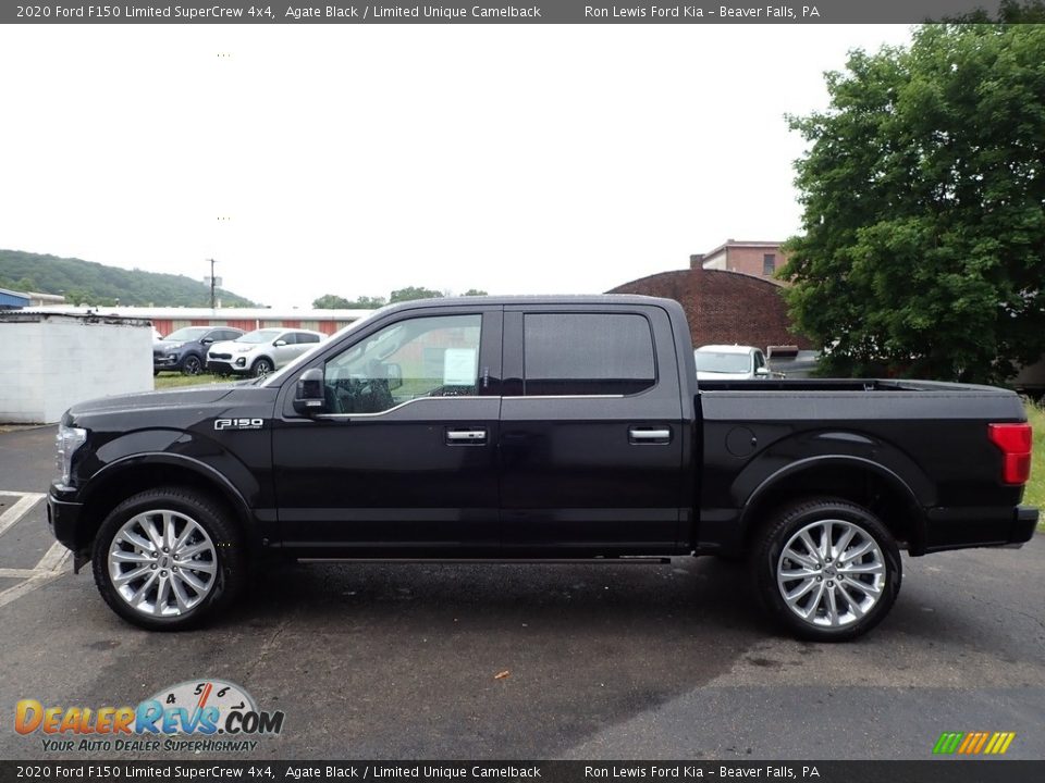 2020 Ford F150 Limited SuperCrew 4x4 Agate Black / Limited Unique Camelback Photo #5