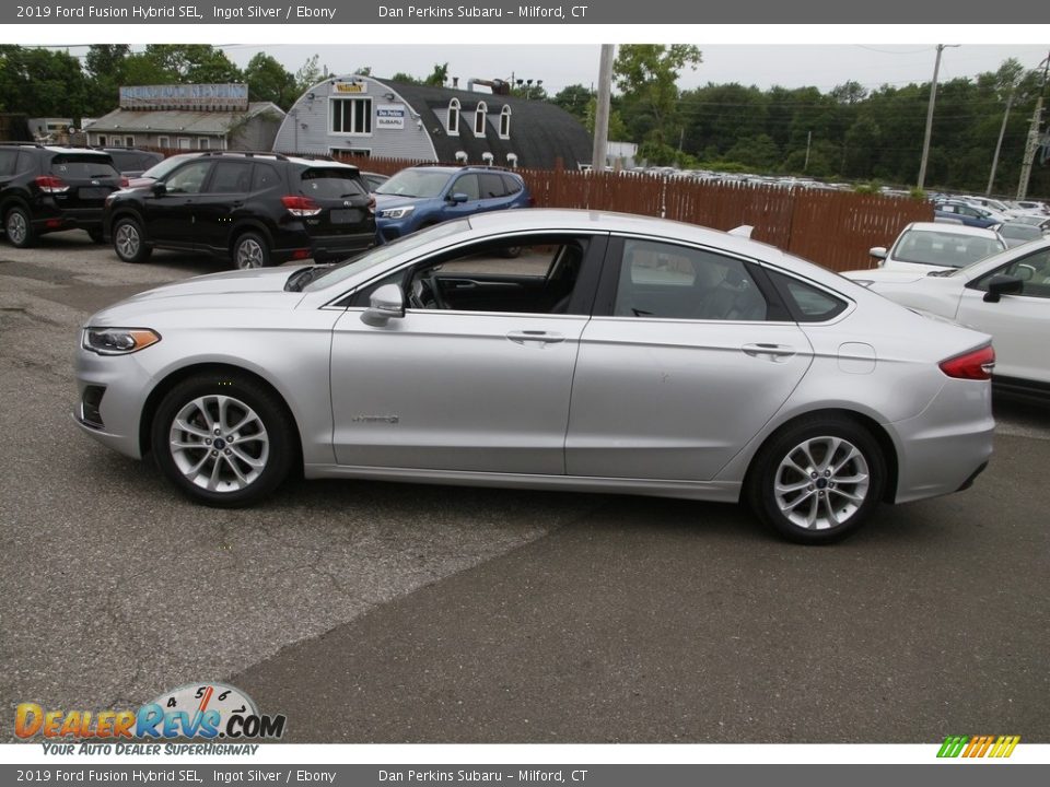 2019 Ford Fusion Hybrid SEL Ingot Silver / Ebony Photo #8