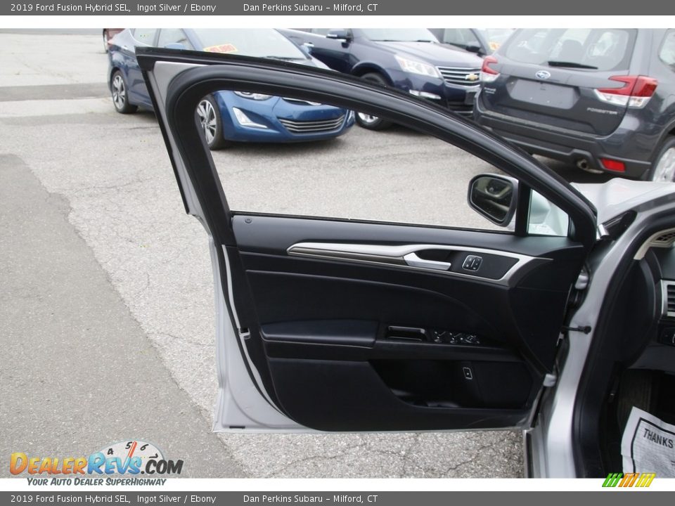 2019 Ford Fusion Hybrid SEL Ingot Silver / Ebony Photo #9
