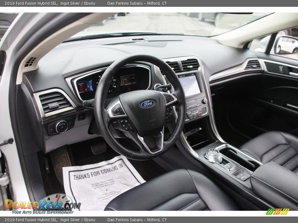 2019 Ford Fusion Hybrid SEL Ingot Silver / Ebony Photo #10