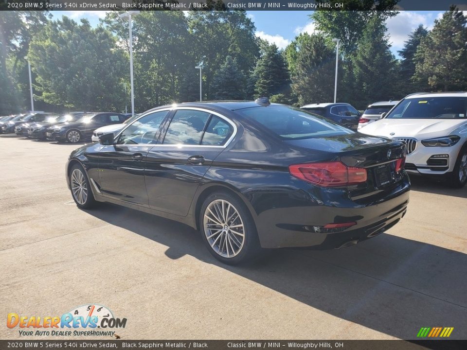2020 BMW 5 Series 540i xDrive Sedan Black Sapphire Metallic / Black Photo #2
