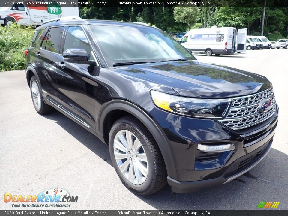 2020 Ford Explorer Limited Agate Black Metallic / Ebony Photo #3