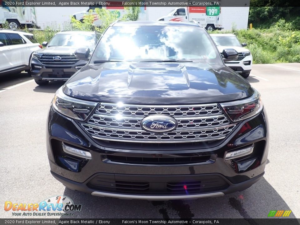 2020 Ford Explorer Limited Agate Black Metallic / Ebony Photo #4