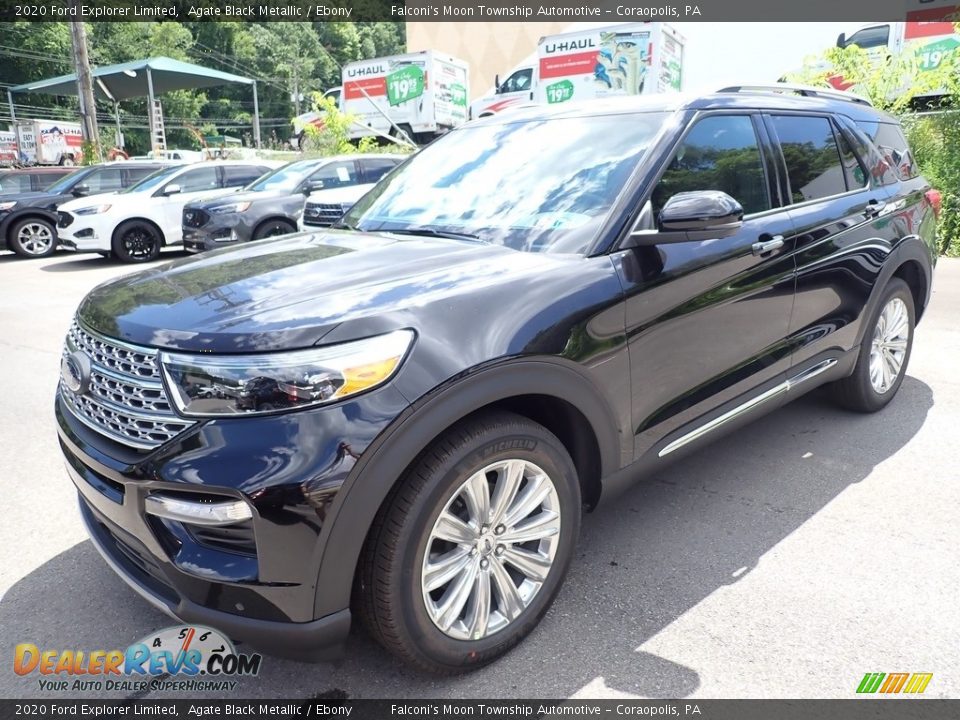 2020 Ford Explorer Limited Agate Black Metallic / Ebony Photo #5