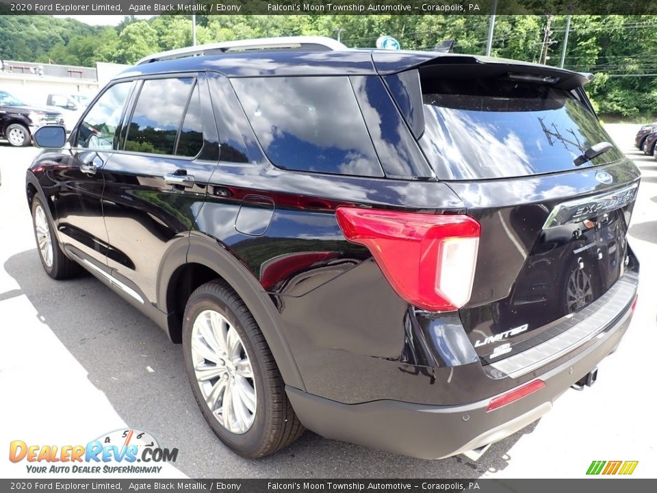 2020 Ford Explorer Limited Agate Black Metallic / Ebony Photo #6
