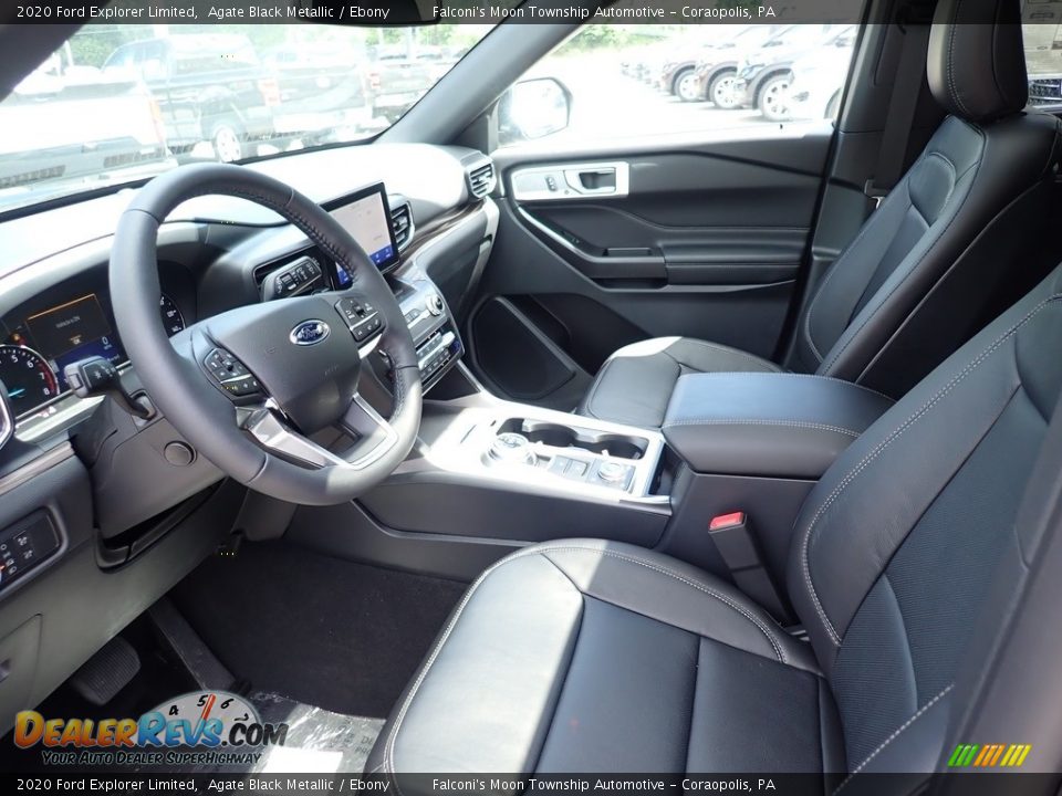 2020 Ford Explorer Limited Agate Black Metallic / Ebony Photo #10